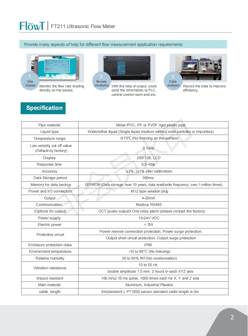 FT211 ultrasonic flow meter_02